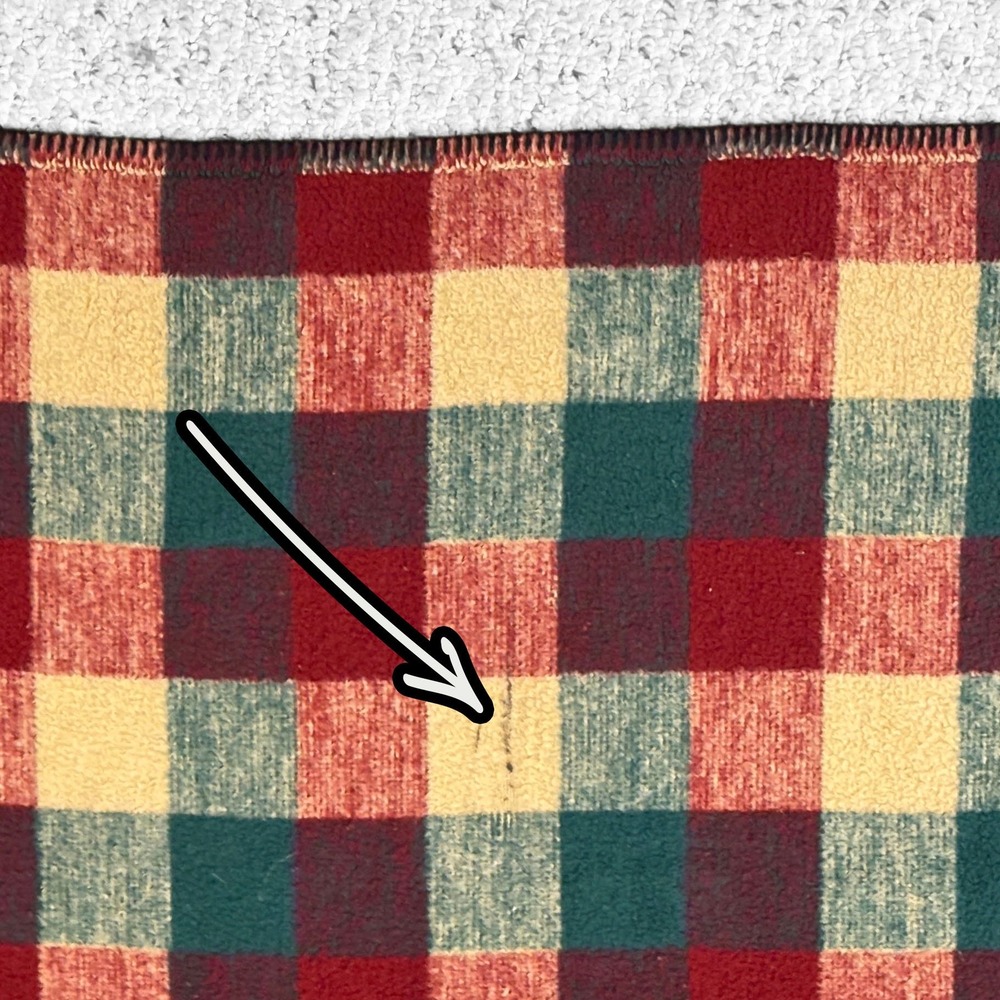 Biederlack VTG Lodge Plaid Colorblock Throw Blanket Reversible 58x46 Cabincore - Picture 6 of 9